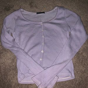 🌂 purple long sleeve brandy melville top🌂